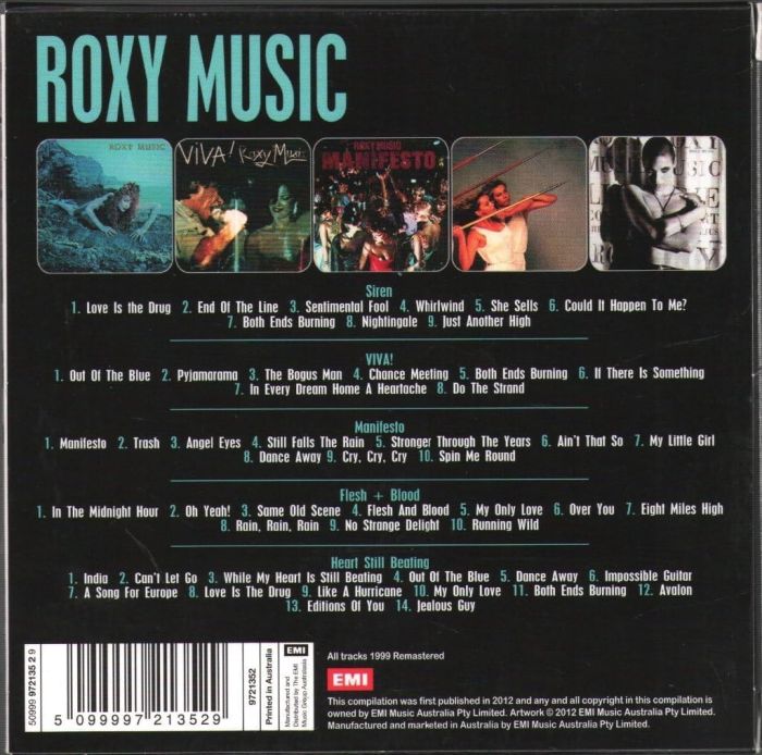 Roxy Music - 5 Album Set (Siren/Viva!/Manifesto/Flesh + Blood/Heart Still Beating) (5CD) - CD - New
