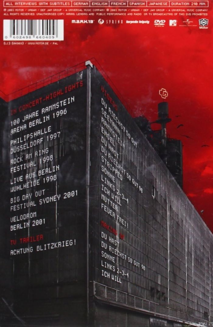 Rammstein - Lichtspielhaus (R0) - DVD - Music