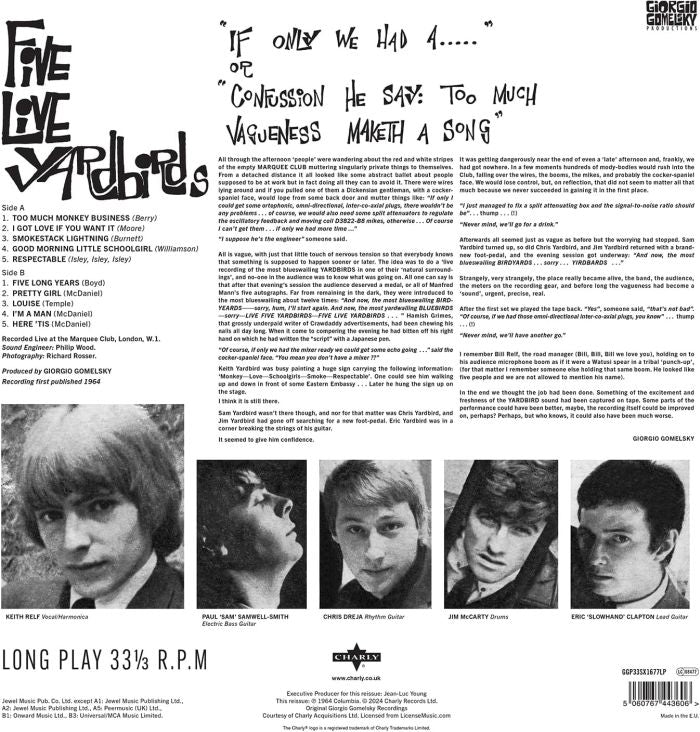 Yardbirds - Five Live Yardbirds (2024 digipak reissue) - CD - New