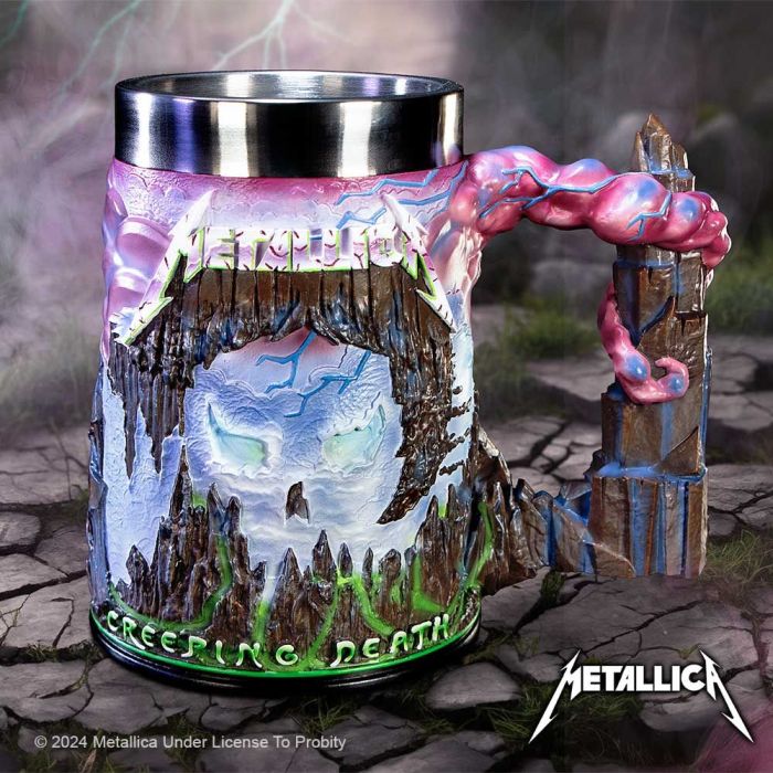 Metallica - Tankard Creeping Death - Pint (560ml) 14.5cm high quality resin cast w. removable stainless steel insert)
