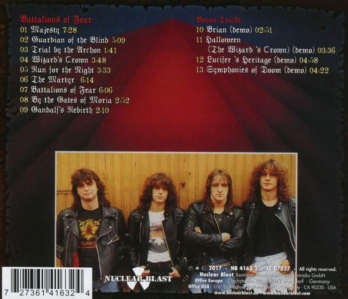 Blind Guardian - Battalions Of Fear (2017 remastered reissue with 4 bonus tracks) - CD - New