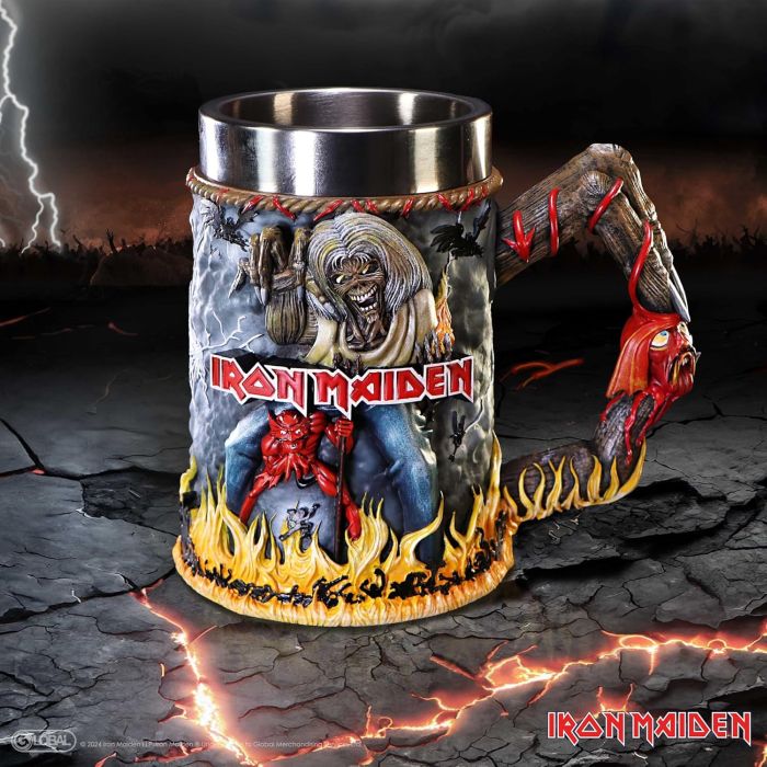 Iron Maiden - Tankard The Number Of The Beast - Pint (560ml) 14.5cm high quality resin cast w. removable stainless steel insert)