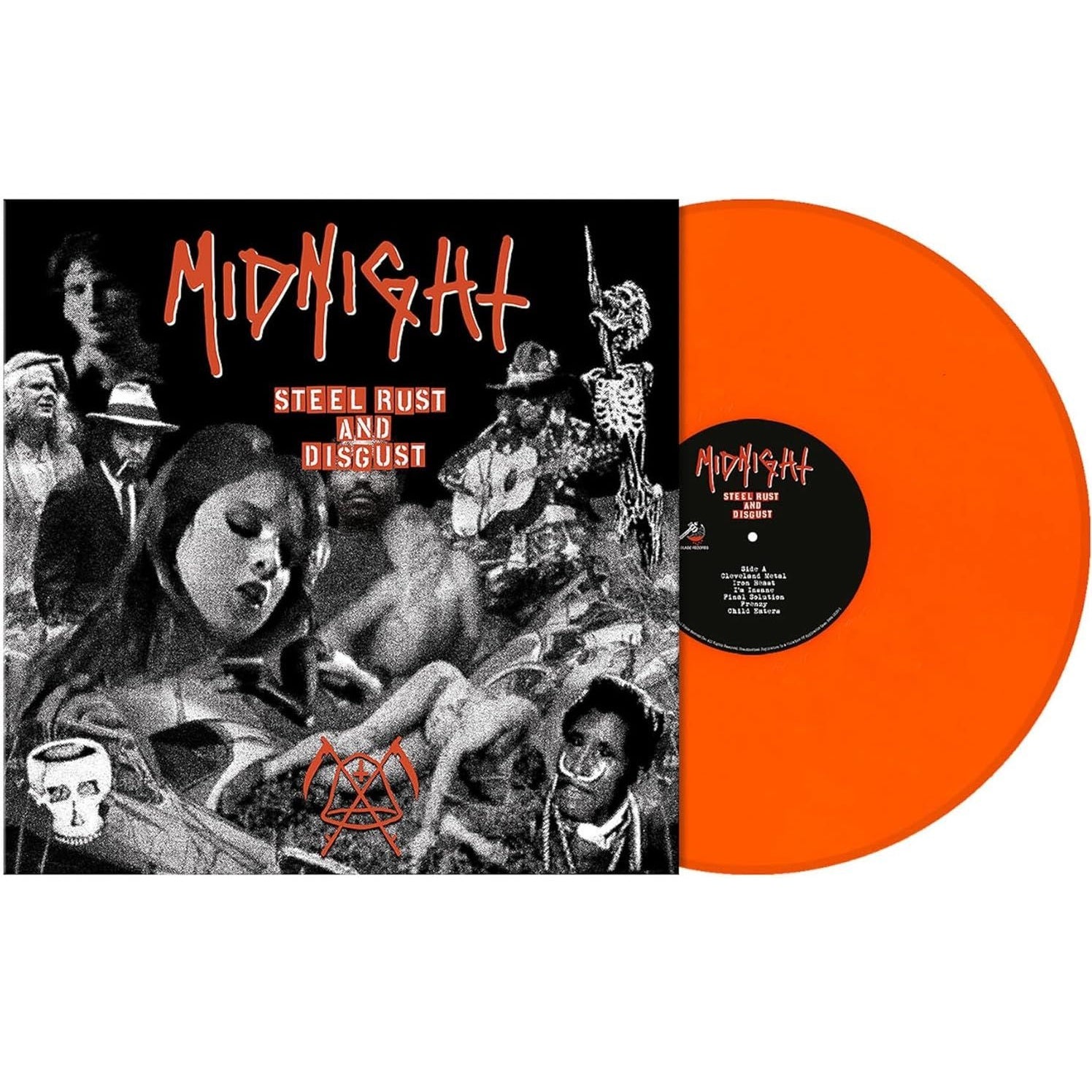 Midnight - Steel, Rust And Disgust (Orange vinyl with download card) - Vinyl - New