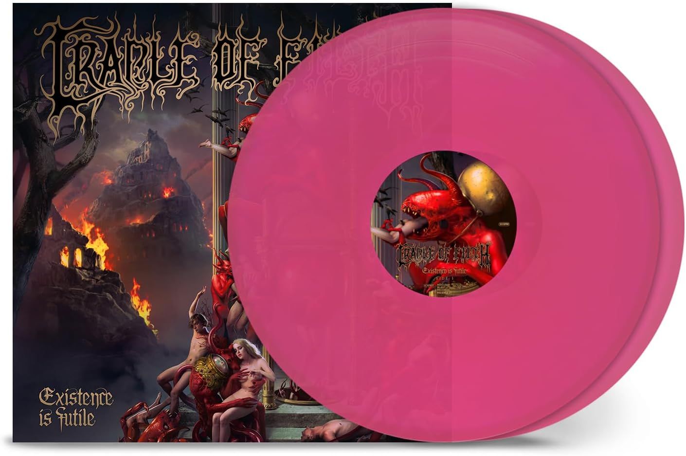 Cradle Of Filth - Existence Is Futile (2025 2LP Transparent Magenta vinyl gatefold reissue) - Vinyl - New