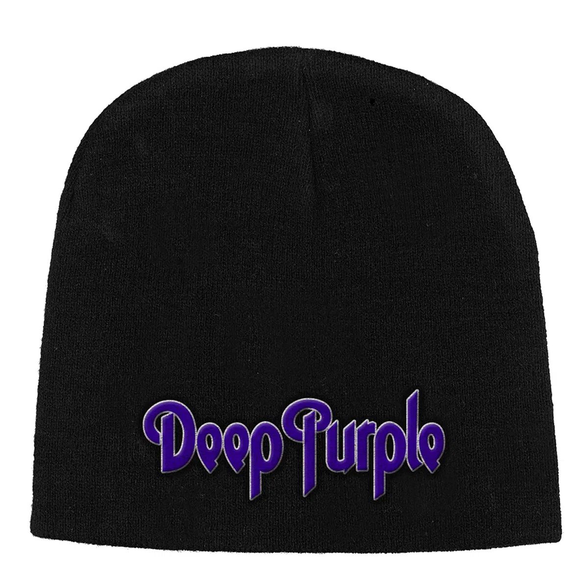Deep Purple - Knit Beanie - Embroidered - Logo