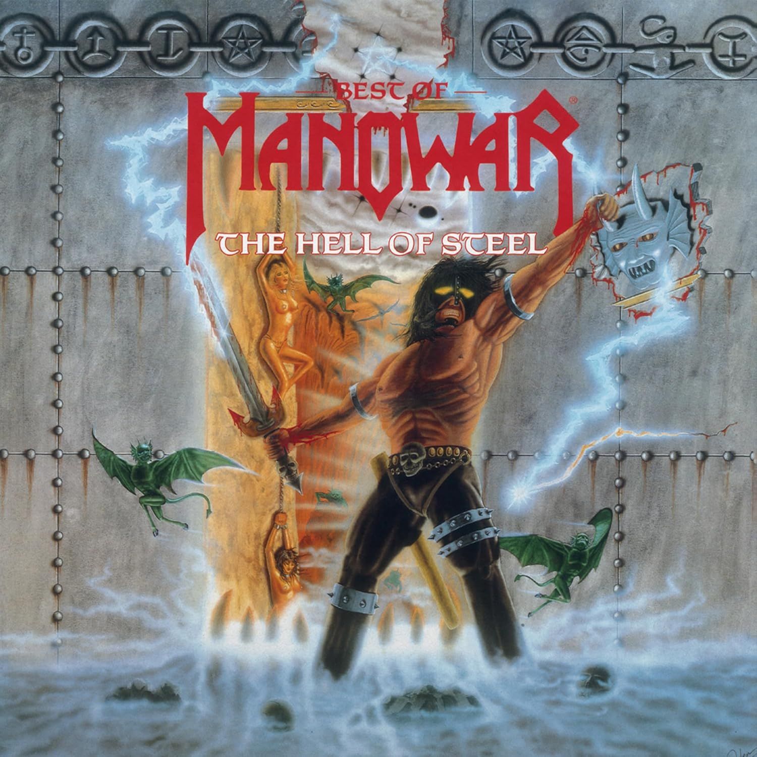 Manowar - Best Of Manowar: The Hell Of Steel (Ltd. Ed. 2025 180g 2LP Silver vinyl reissue - numbered ed. of 2000) - Vinyl - New