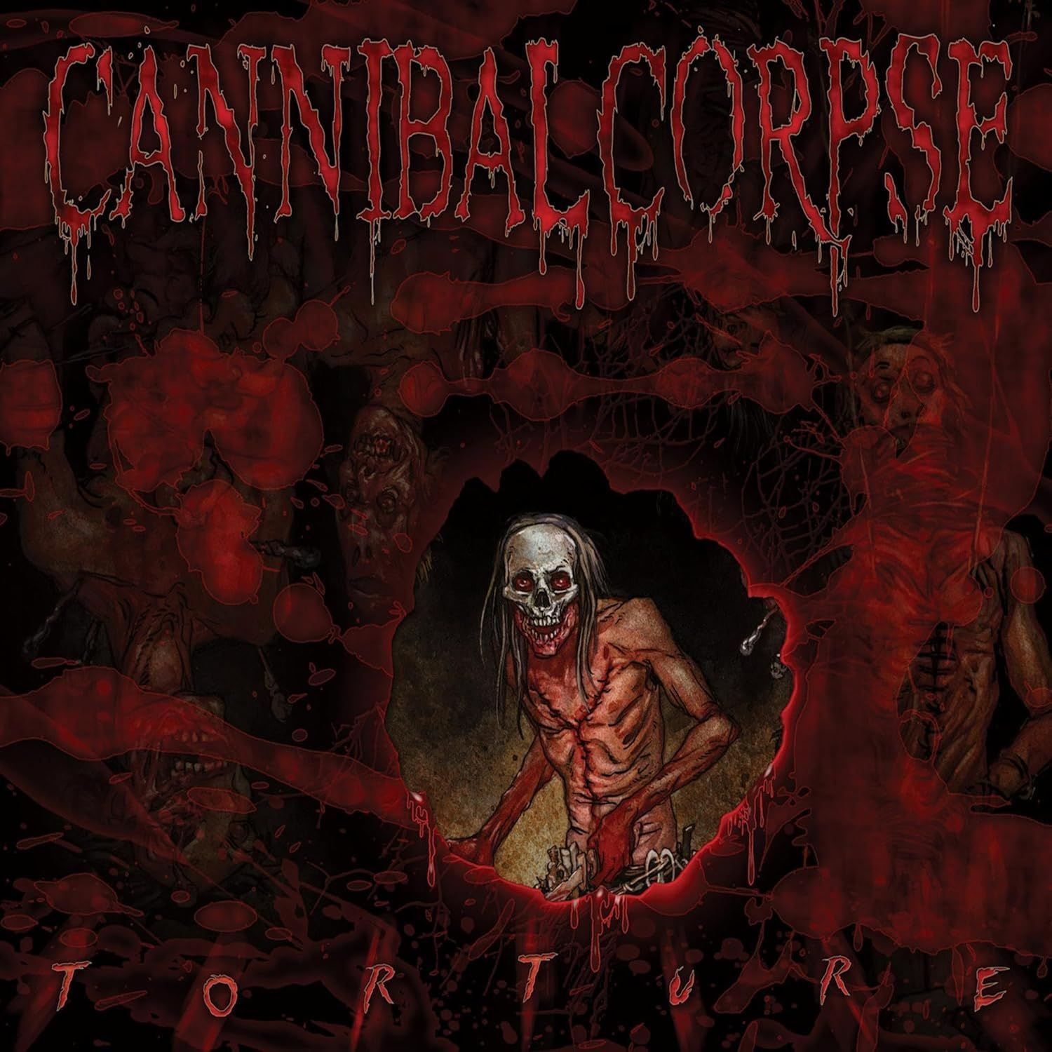 Cannibal Corpse - Torture (2024 Clear Blood Red Marbled vinyl reissue with download card) - Vinyl - New