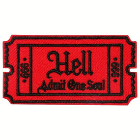 Hell - Admit One Soul (80mm x 40mm) Sew-On Patch