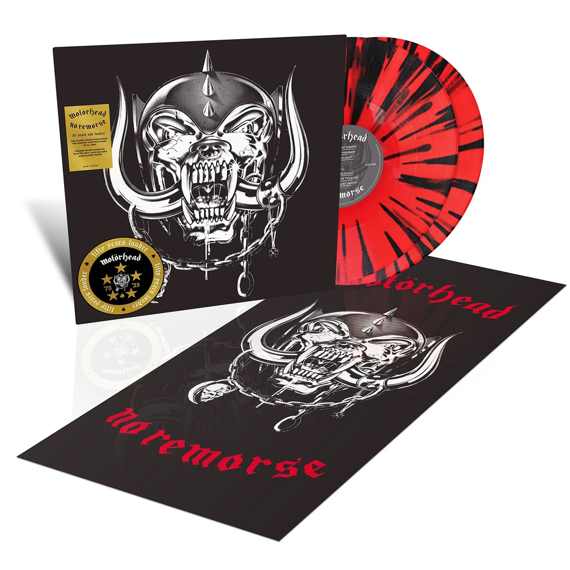 Motorhead - No Remorse (50th Anniversary Ed. 2025 2LP Red & Black Splatter vinyl reissue) - Vinyl - New
