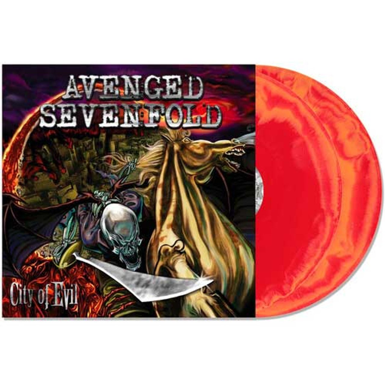 Avenged Sevenfold - City Of Evil (20th Anniversary 2025 2LP Orange & Red Swirl vinyl gatefold reissue) - Vinyl - New