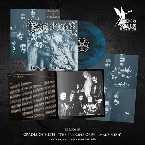 Cradle Of Filth - Principle Of Evil Made Flesh, The (Ltd. Ed. Galaxy Aqua Blue Black vinyl remastered reissue - 850 copies) - Vinyl - New