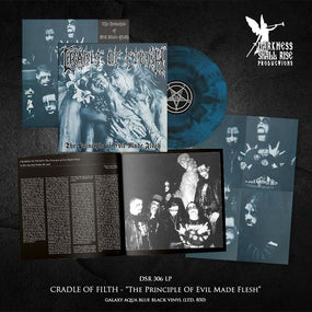 Cradle Of Filth - Principle Of Evil Made Flesh, The (Ltd. Ed. Galaxy Aqua Blue Black vinyl remastered reissue - 850 copies) - Vinyl - New