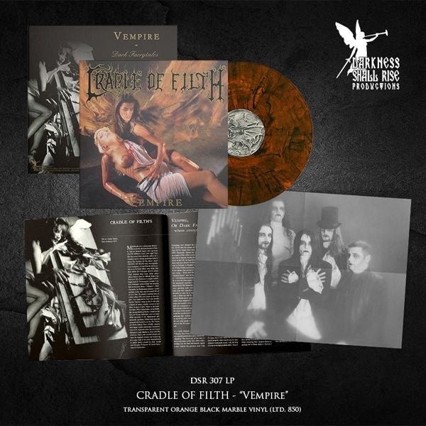 Cradle Of Filth - Vempire, Or Dark Faerytales In Phallustein (Ltd. Ed. Transparent Orange Black Marble vinyl remastered reissue - 850 copies) - Vinyl - New