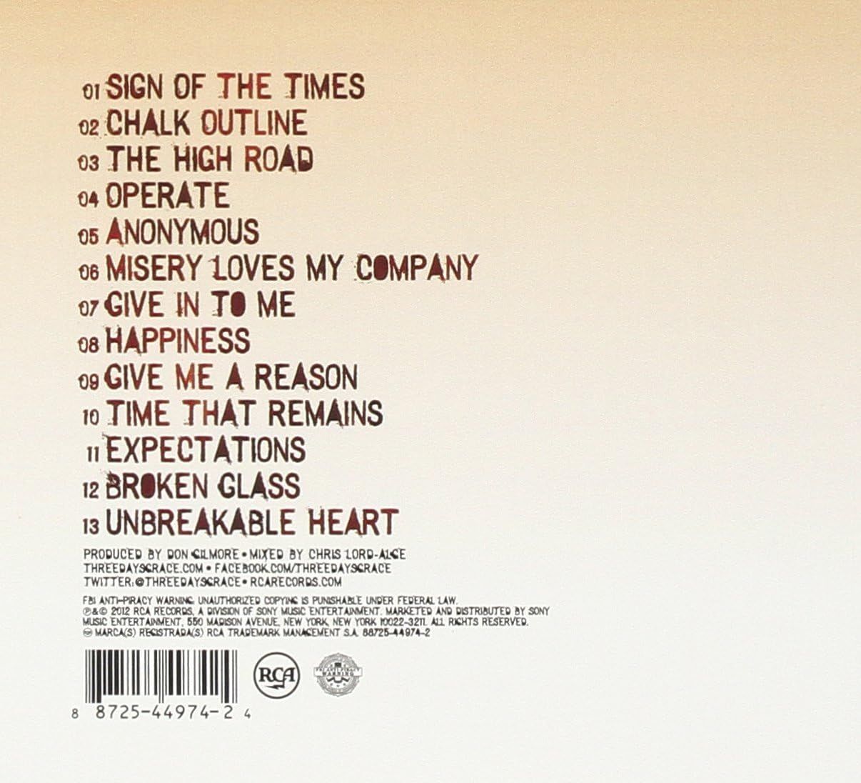 Three Days Grace - Transit Of Venus - CD - New