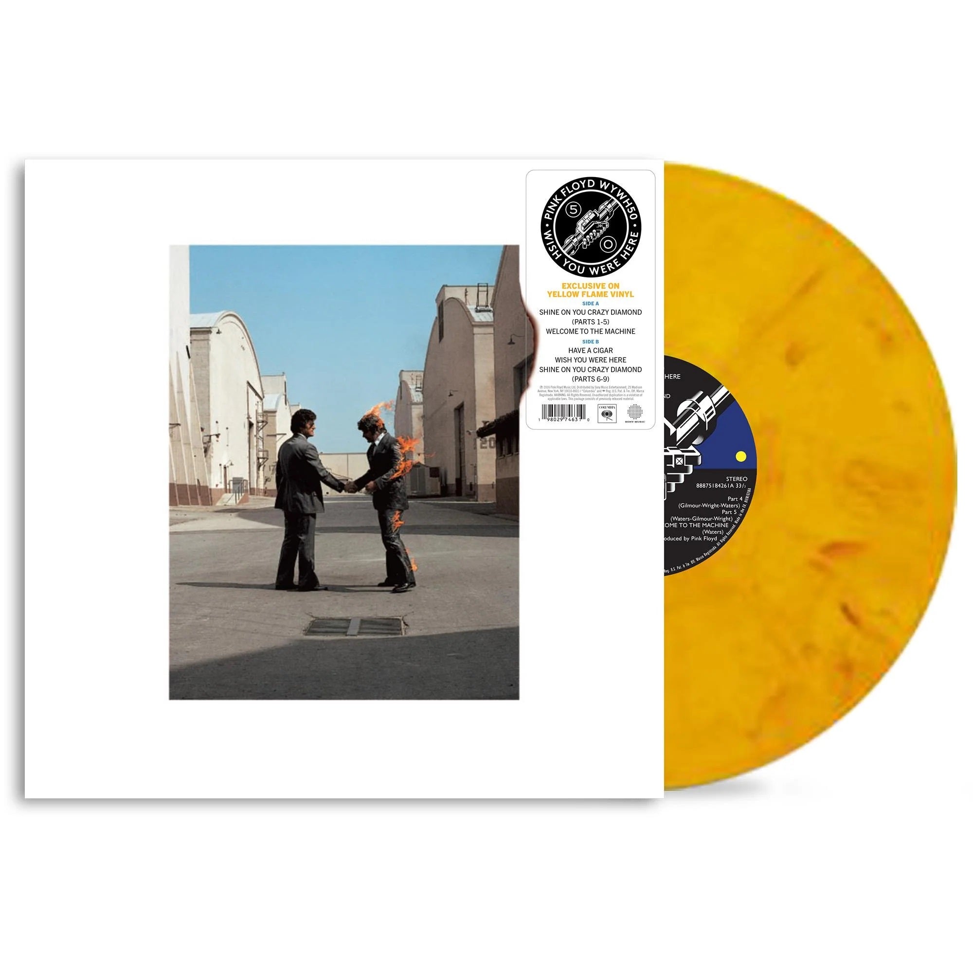 Pink Floyd - Wish You Were Here 50 (2025 50th Anniversary Yellow Flame vinyl reissue) - Vinyl - New - PRE-ORDER