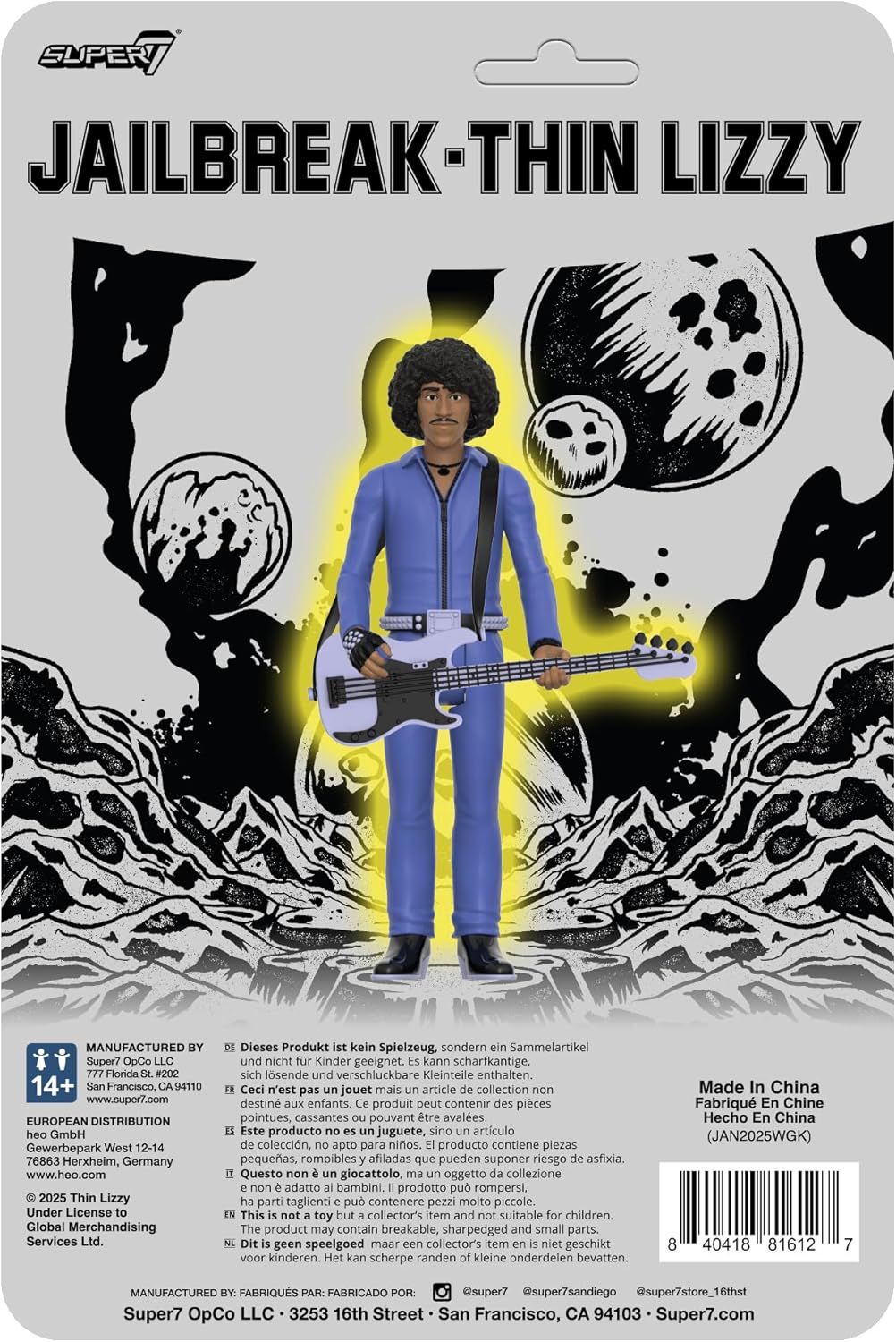 Thin Lizzy - Phil Lynott (Wave 2 - Jailbreak) 3.75 inch Super7 ReAction Figure