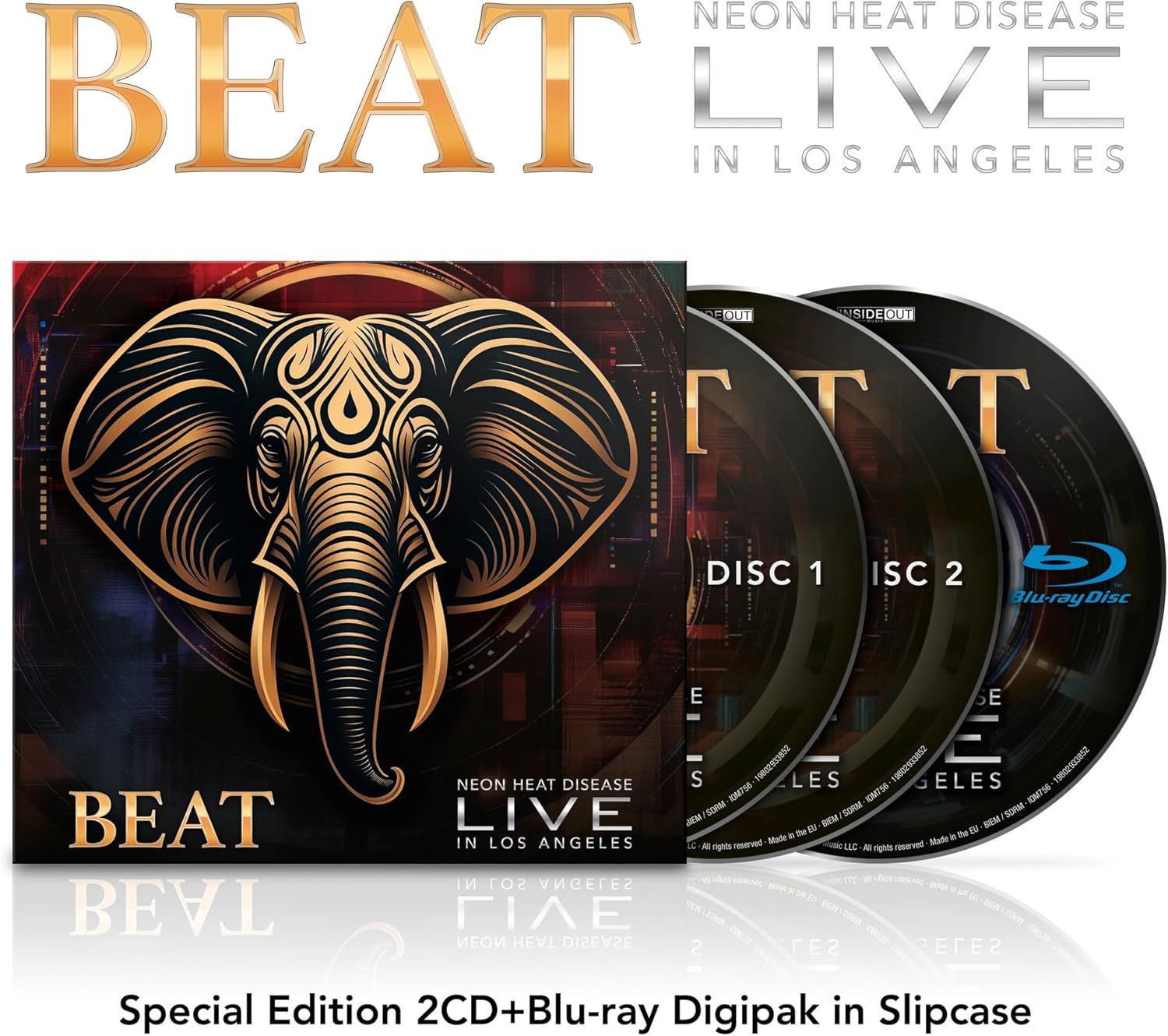 Beat (Belew/Vai/Levin/Carey) - Live (2CD/Blu-Ray with slipcase) (RA/B/C) - CD - New