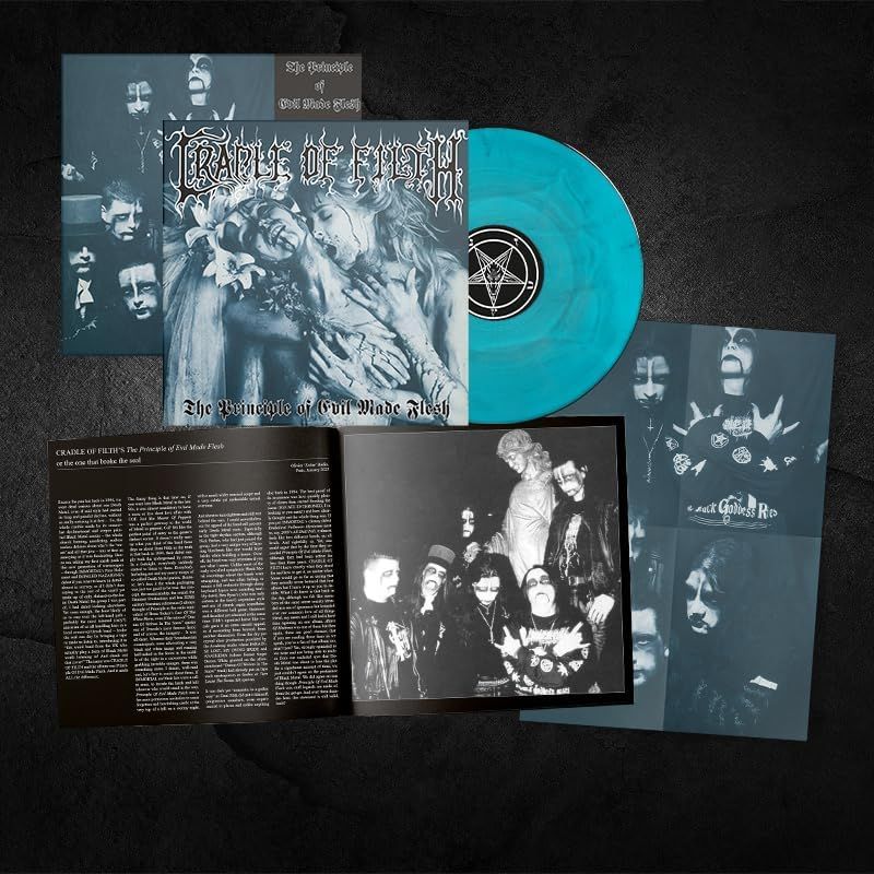 Cradle Of Filth - Principle Of Evil Made Flesh, The (Ltd. Ed. Transparent Sea Blue Silver vinyl remastered reissue - 500 copies) - Vinyl - New