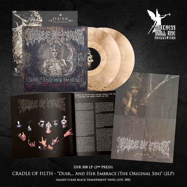 Cradle Of Filth - Dusk... And Her Embrace: The Original Sin (Ltd. Ed. 2LP Galaxy Clear Black Transparent vinyl remastered reissue - 500 copies) - Vinyl - New