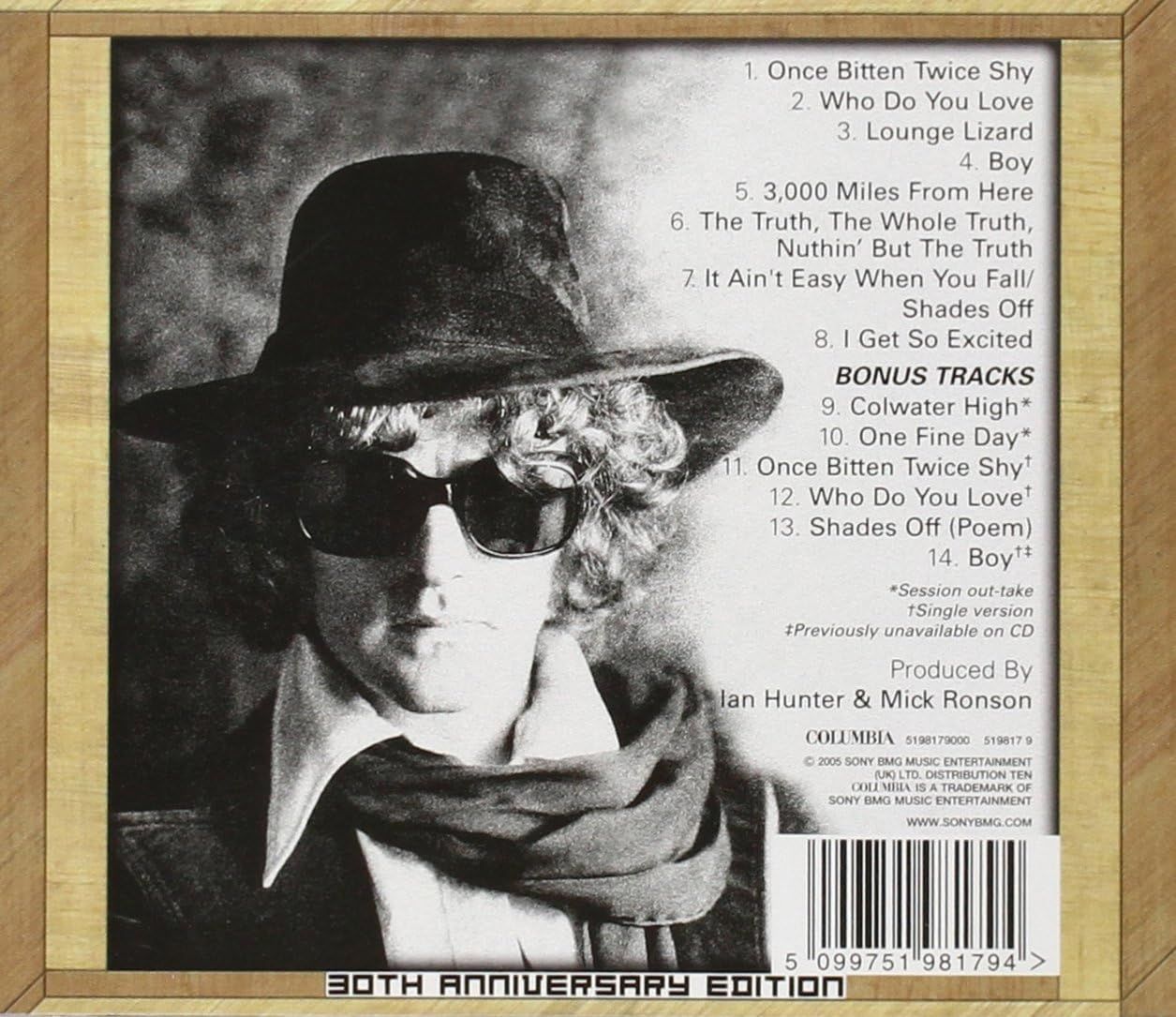 Hunter, Ian - Ian Hunter (30th Anniversary Ed. 2005 reissue with 6 bonus tracks) - CD - New