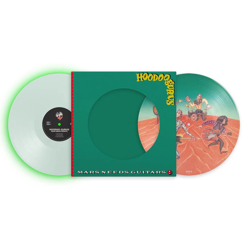 Hoodoo Gurus - Mars Needs Guitars! (Ltd. 40th Anniversary Ed. 2LP Picture Disc/Ozone Green Glow-In-The-Dark vinyl gatefold reissue) - Vinyl - New