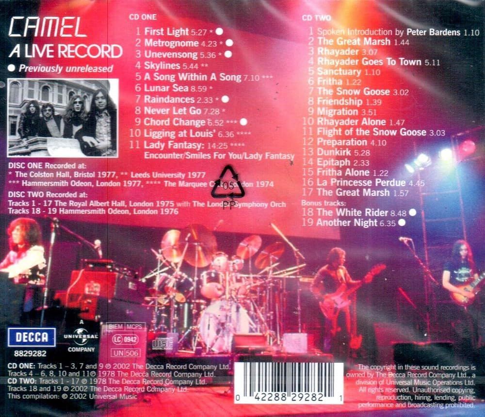 Camel - Live Record, A (2CD with 2 bonus tracks) - CD - New