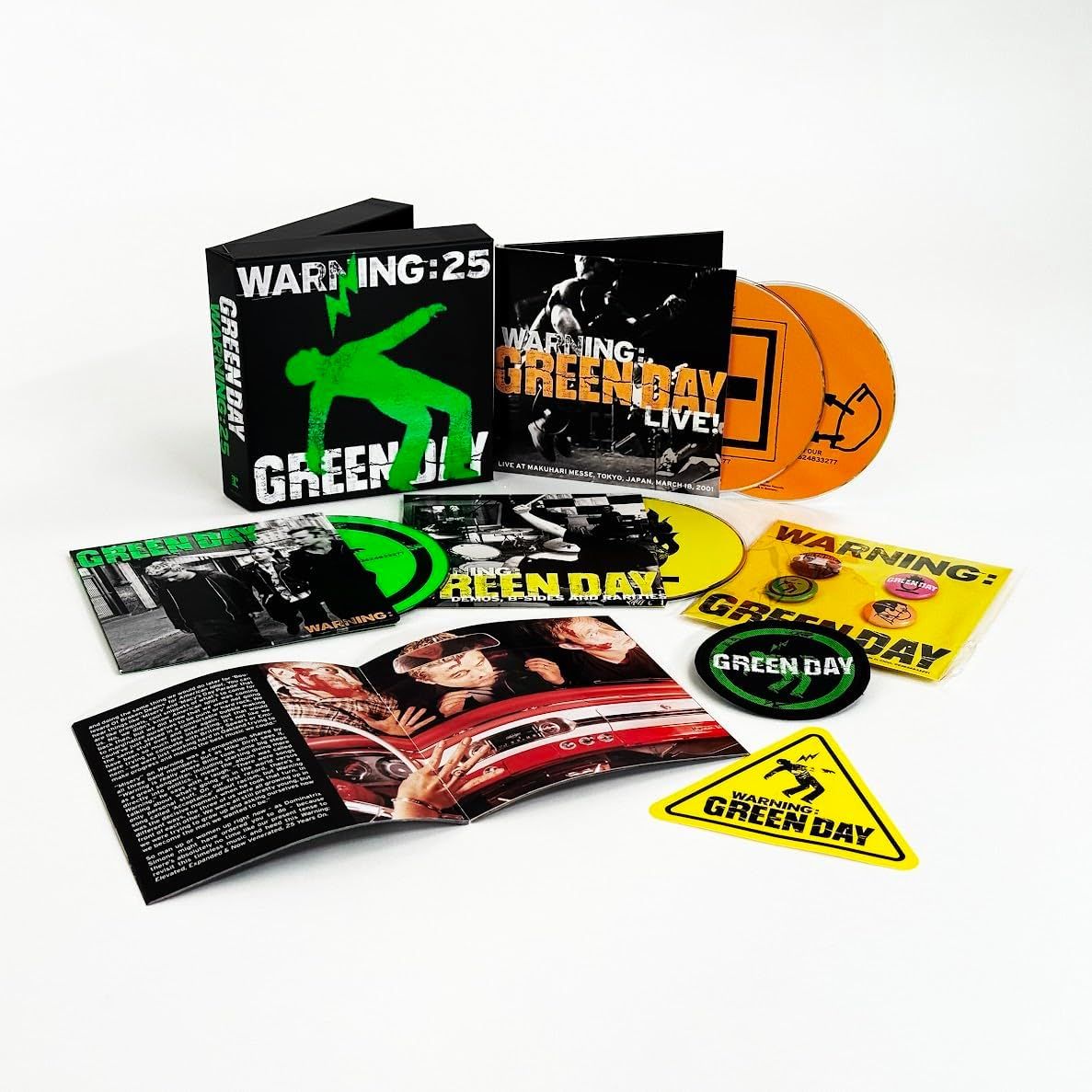 Green Day - Warning:25 (Ltd. 25th Anniversary Ed. Super Deluxe 4CD Box Set with patch, button set & sticker) - CD - New