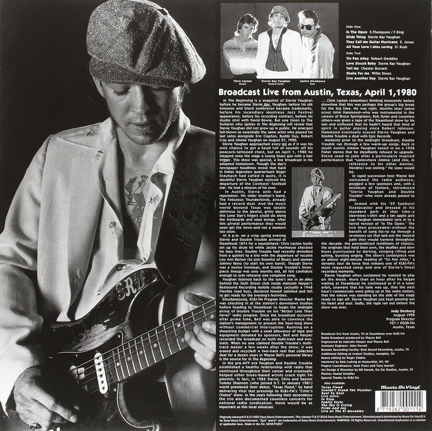 Vaughan, Stevie Ray - In The Beginning (2016 180g reissue) - Vinyl - New