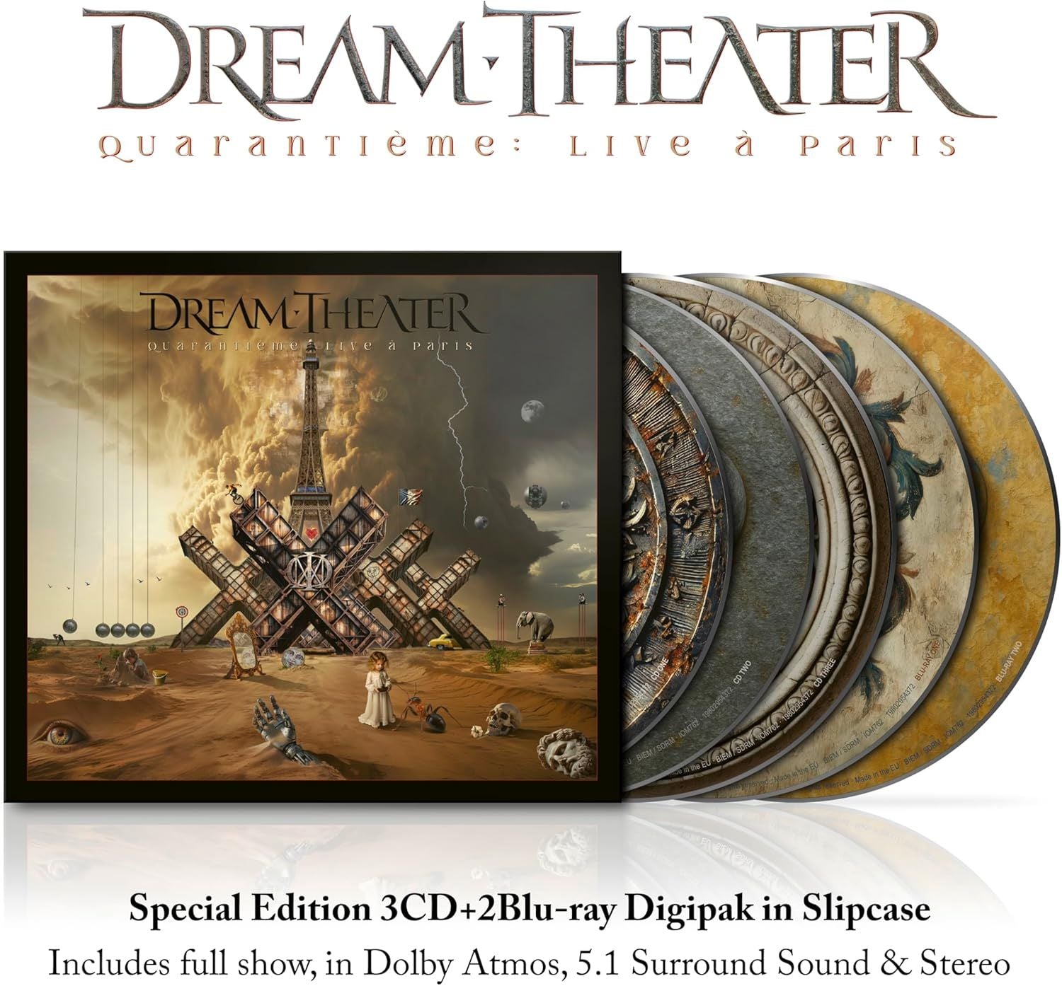 Dream Theater - Quarantieme: Live A Paris (Special Ed. 3CD/2xBlu-Ray with slipcase) - CD - New