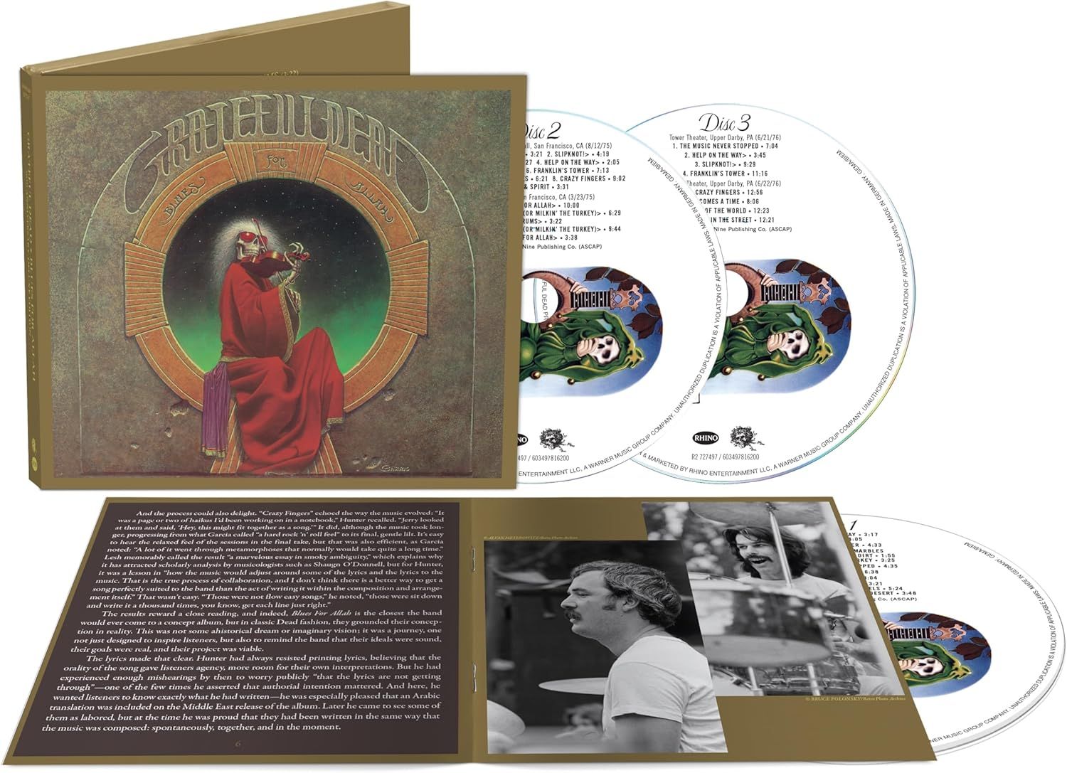 Grateful Dead - Blues For Allah (2025 50th Anniversary Deluxe Ed. 3CD reissue) (Euro.) - CD - New