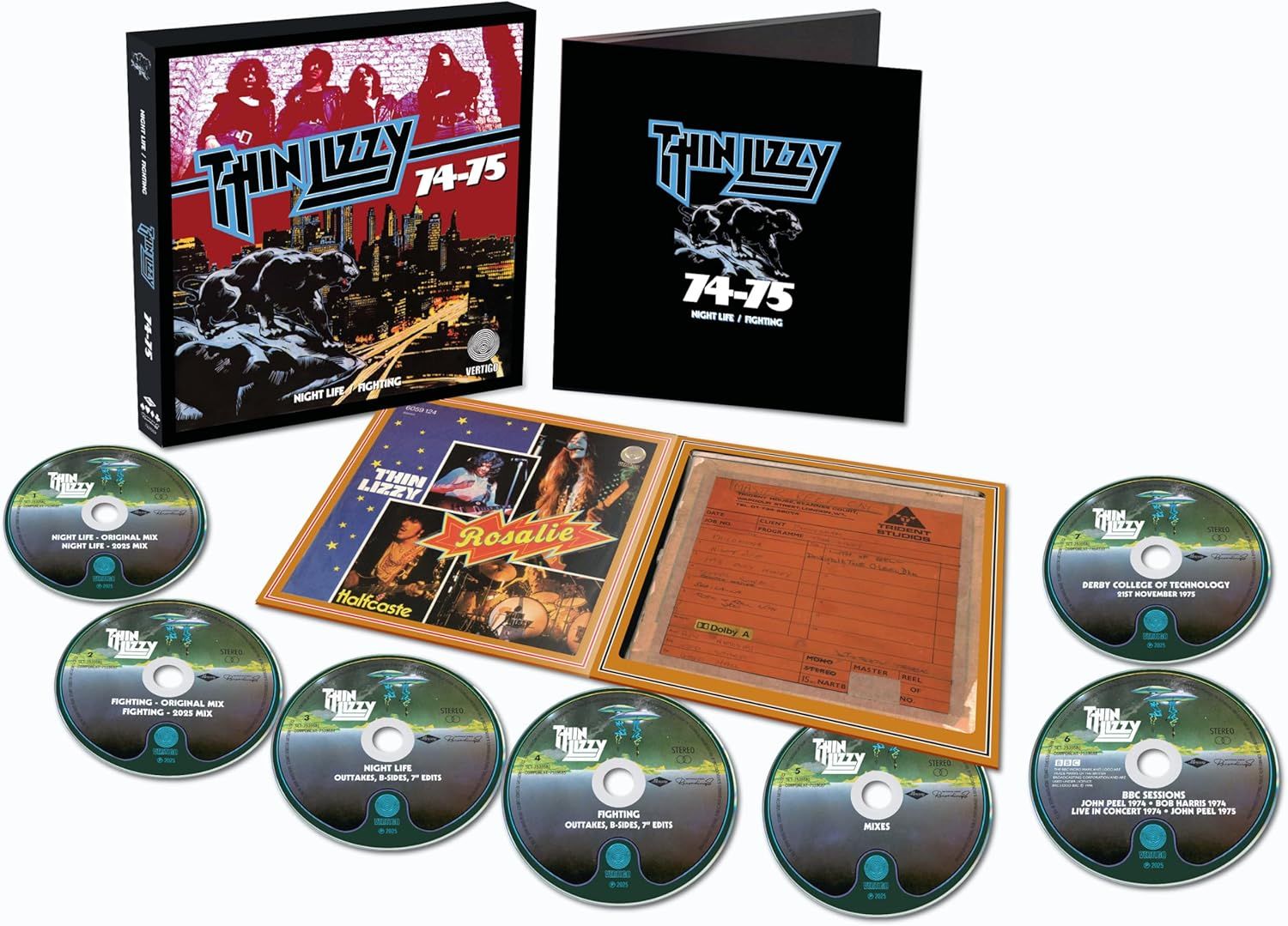 Thin Lizzy - 74-75: Night Life/Fighting (7CD Box Set) - CD - New