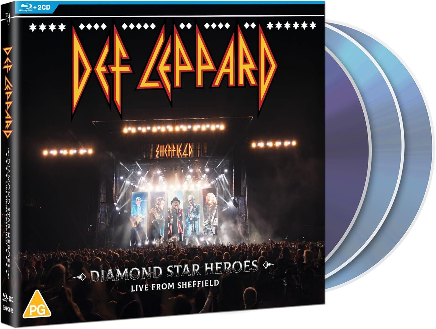 Def Leppard - Diamond Star Heroes: Live From Sheffield (2CD/Blu-Ray) (RA/B/C) - CD - New