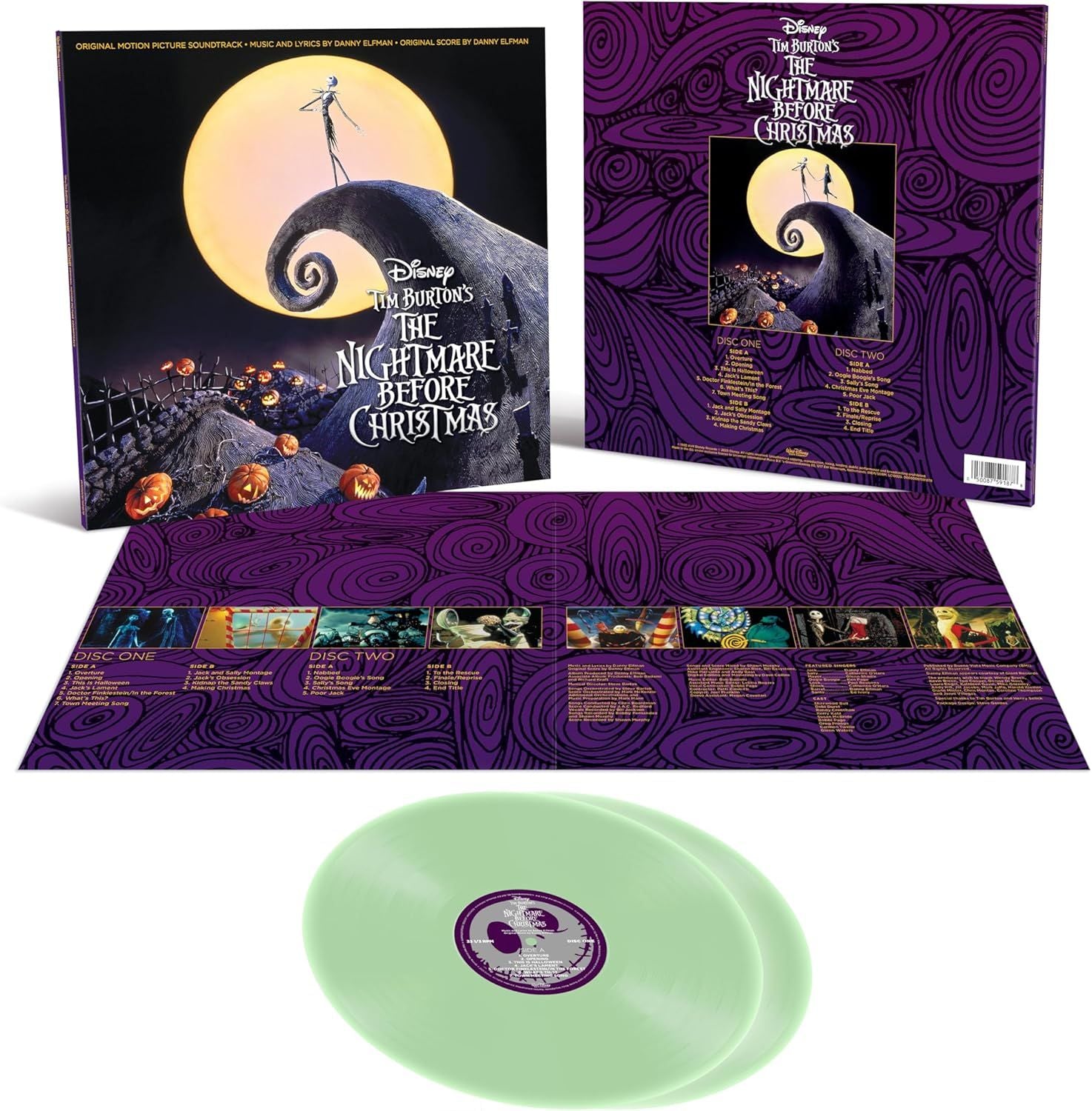 Original Soundtrack - Nightmare Before Christmas, The (O.S.T.) (2025 2LP Glow In The Dark vinyl gatefold reissue) - Vinyl - New
