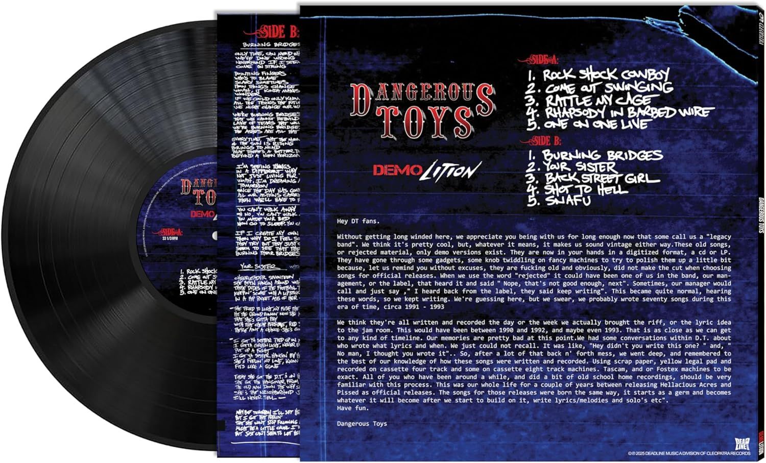 Dangerous Toys - Demolition (Ltd. Ed. Black vinyl) - Vinyl - New