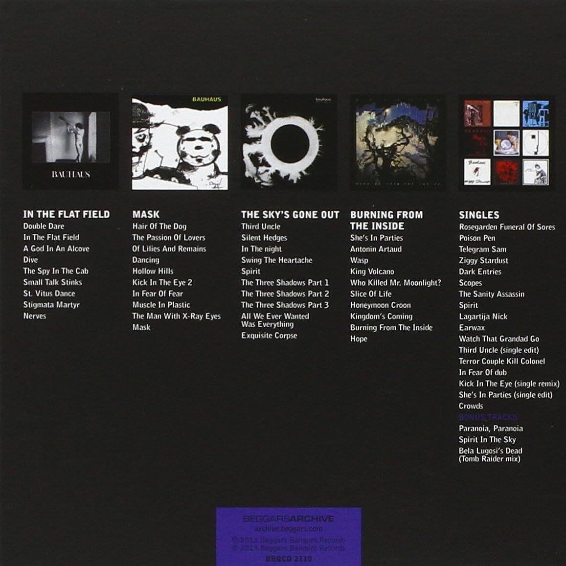 Bauhaus - 5 Albums (In The Flat Field/Mask/The Sky's Gone Out/Burning From The Inside/Singles) (5CD Box Set) - CD - New