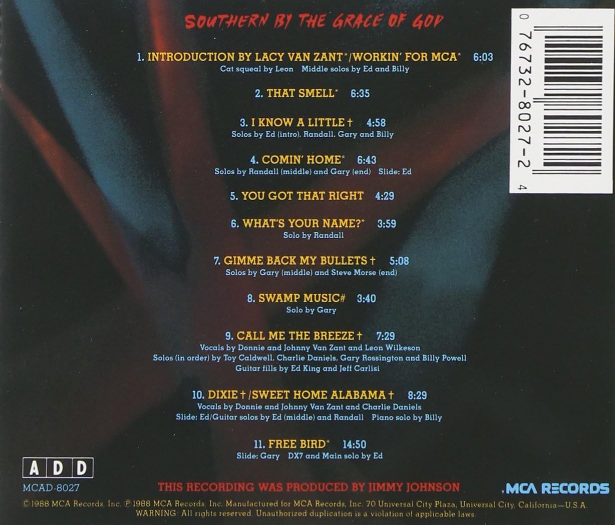 Lynyrd Skynyrd - Southern By The Grace Of God: Lynyrd Skynyrd Tribute Tour 1987 - CD - New