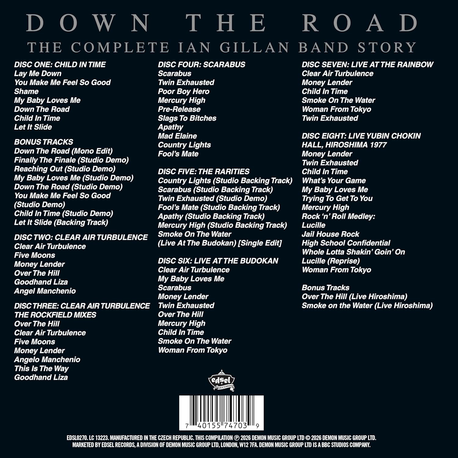 Gillan, Ian Band - Down The Road: The Complete Ian Gillan Band Story (8CD Box Set) - CD - New