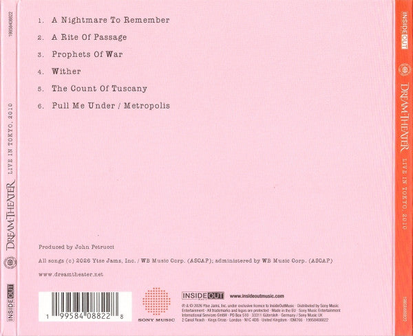 Dream Theater - Lost Not Forgotten Archives: Live In Tokyo, 2010 (Special Ed. digipak) - CD - New