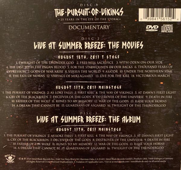 Amon Amarth - Pursuit Of Vikings, The (1CD/2DVD) - CD - New