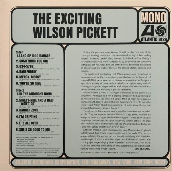 Pickett, Wilson - Exciting Wilson Pickett, The (Ltd. Ed. Crystal Vinyl) - Vinyl - New