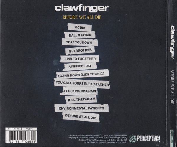 Clawfinger - Before We All Die (digi.) - CD - New