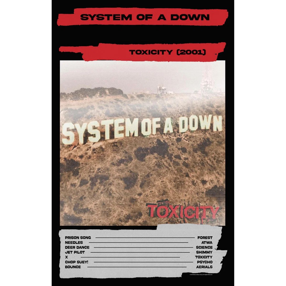 System Of A Down - Premium Textile Poster Flag (Toxicity) 104cm x 66cm - COMING SOON