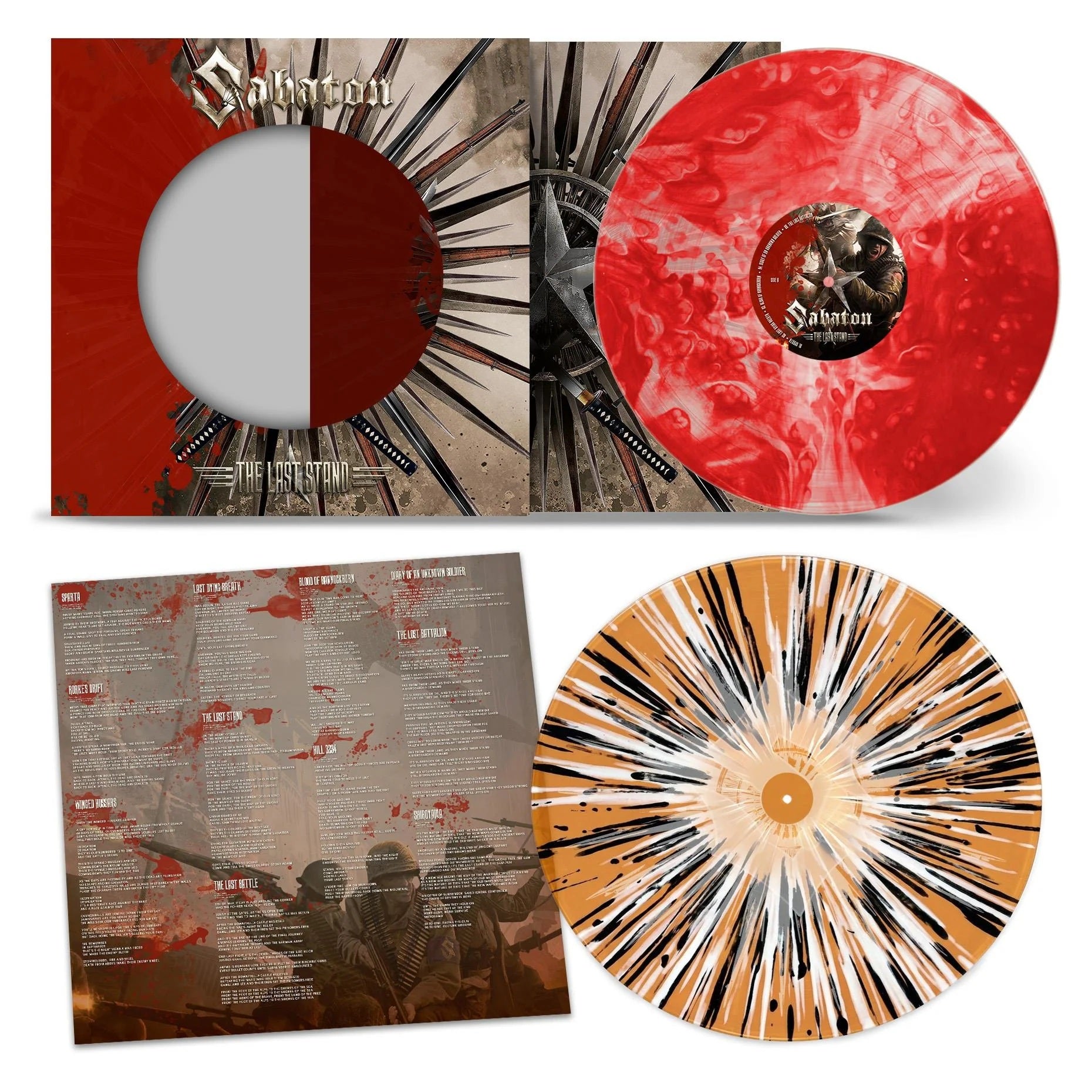 Sabaton - Last Stand, The (10 Year Anniversary Ed. 2LP Bloodstone Marbled/Spartan Sunset Splatter vinyl reissue) - Vinyl - New - PRE-ORDER