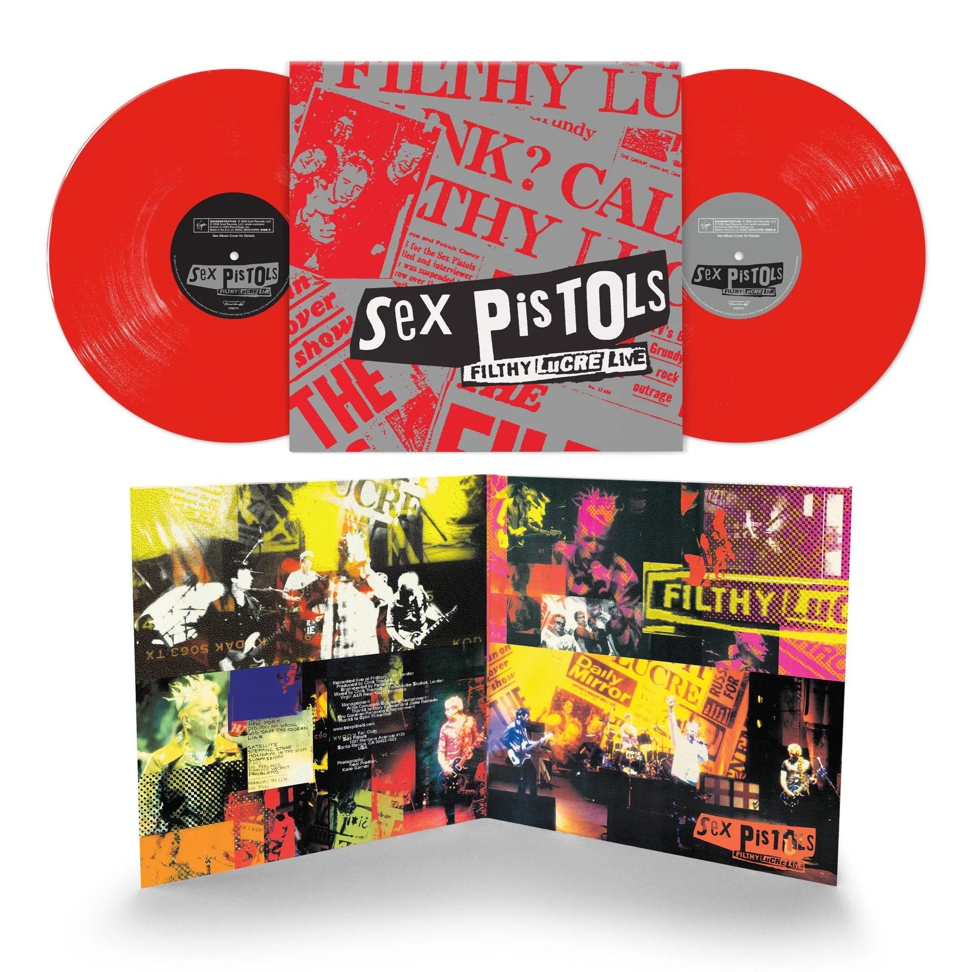 Sex Pistols - Filthy Lucre Live (30th Anniversary Ed. 2LP Red vinyl) - Viny - New - PRE-ORDER