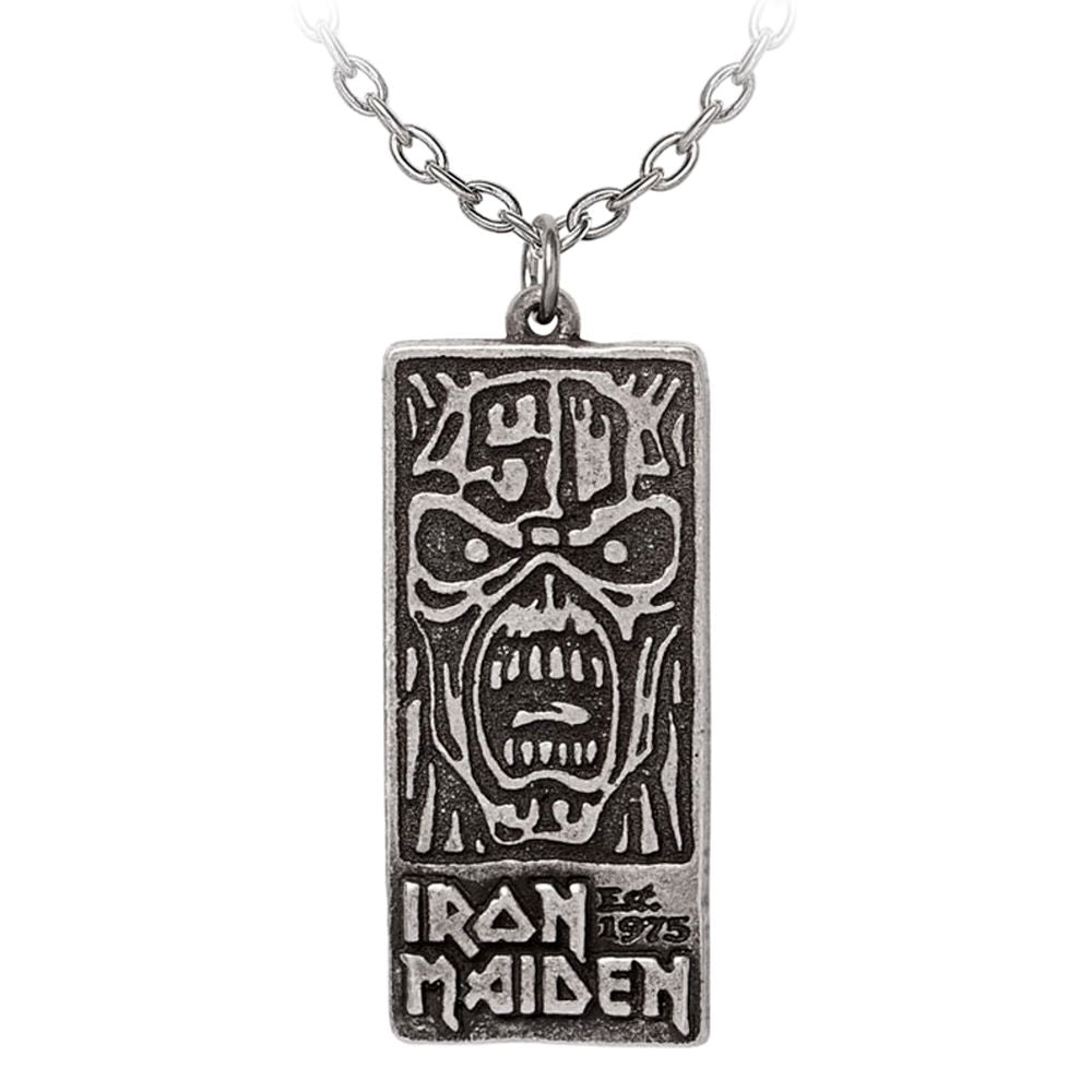 Iron Maiden - Pewter Pendant and Chain - 50th Anniversary (50mm x 21mm)