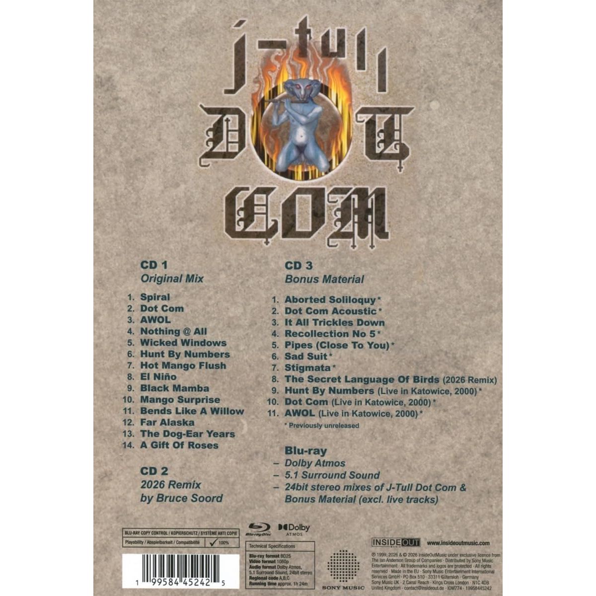 Jethro Tull - J-Tull Dot Com: Another Cast Of The Net (3CD/BR Mediabook) - CD - New