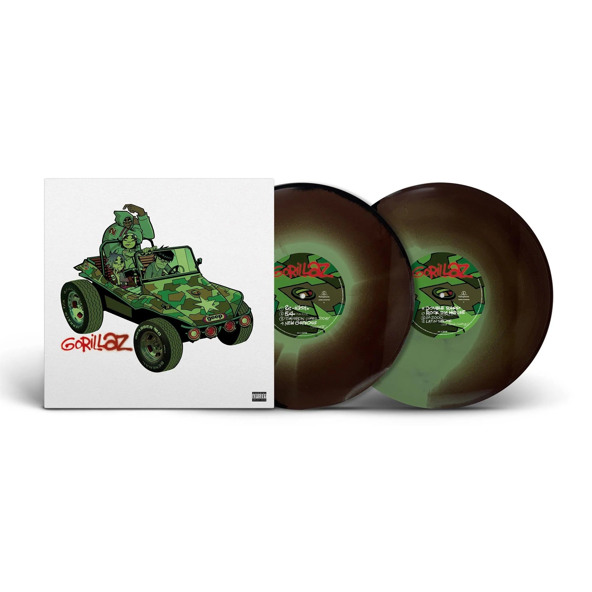 Gorillaz - Gorillaz (Ltd. Ed. 180g 2LP Camouflage Green, Brown & Black vinyl) - Vinyl - New - PRE-ORDER