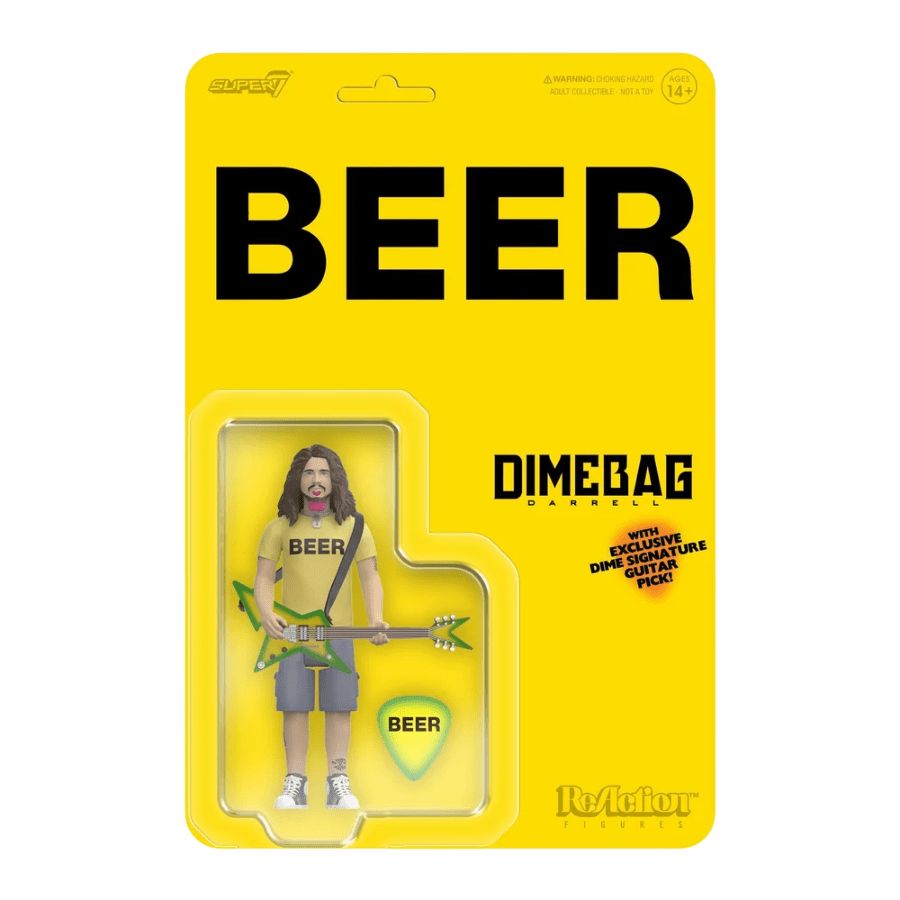 Pantera - Dimebag Darrell (Beer) 3.75 inch Super7 ReAction Figure