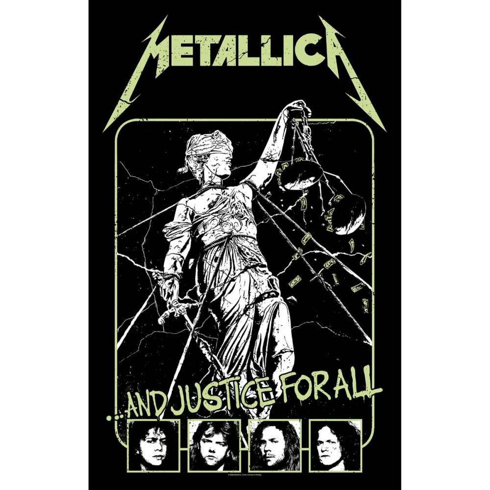 Metallica - Premium Textile Poster Flag (And Justice For All Band) 104cm x 66cm - COMING SOON