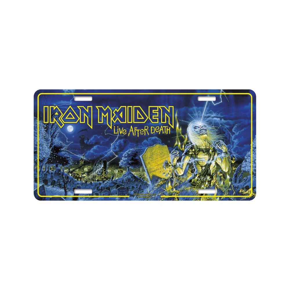 Iron Maiden - Number Plate (305mm x 150mm) - Live After Death - COMING SOON